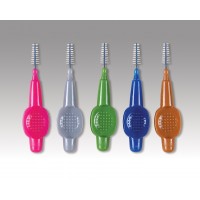 Plasdent FLOSSING BRUSHES 2mm-4mm Tapered, Assorted Neon Colors (100pcs/bag)